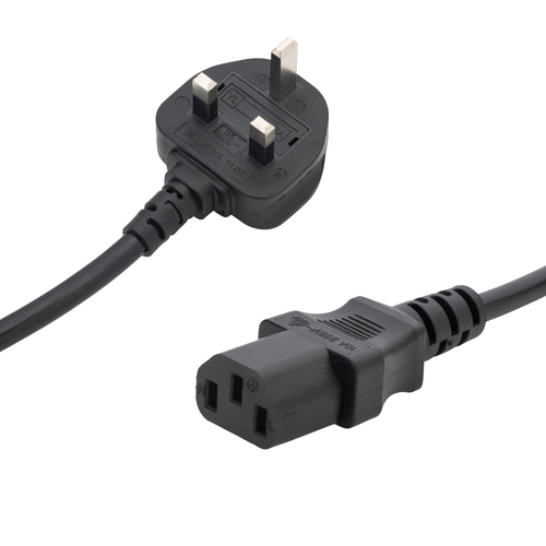 1M UK MAINS POWER CABLE PLUG TO C13 SOCKET – Group Gear