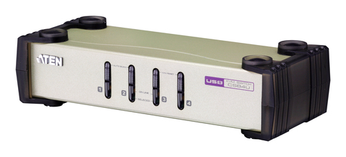 4 port Desk-top PS/2 & USB KVM Switch (2 KVM Cables included) – ATEN