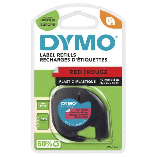 PLASTIC TAPE 12MMX4M BLACK/ROJO – NEWELL RUBBERMAID