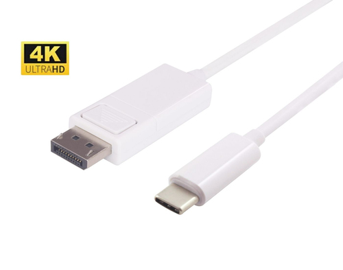 USB3.1 C - DP M-M, 1M WHITE – MicroConnect