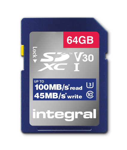 SD V30 100MB/S MEMORY CARD 64GB – Integral Memory
