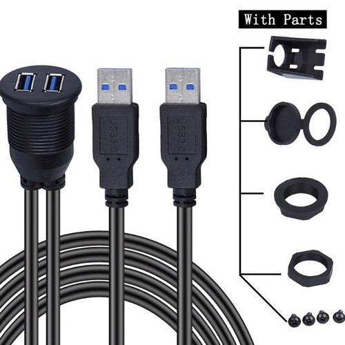 JLC BS33 USB (Male) to USB (Female) Cables Black with parts – JLC