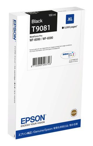 CARTRIDGE WORKFORCE PRO WF-6XXX K BLACK XL 5 000 PAGES – Epson