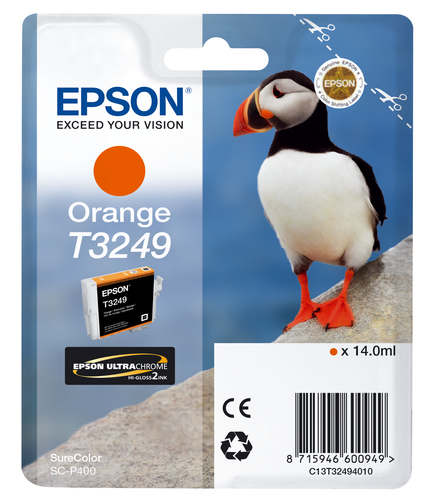 HI-GLOSS2 T3249 PUFFIN SGLEPACK 1X14.0MLORANGE – Epson