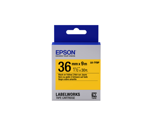 TAPE - LK-7YBP PASTEL BLK-/YELL YELL 36/9 – Epson