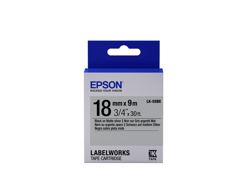 TAPE - LK-5SBE MATTE BLK-/MATTS MATTSIV 18/9 – Epson