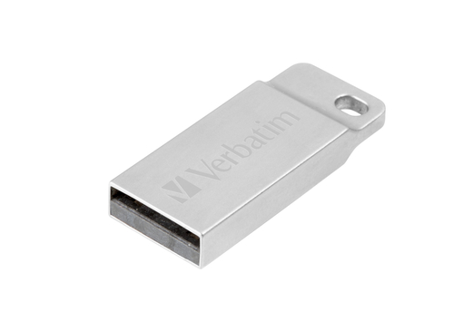 32GB Verbatim Metal Executive USB 2.0 Silver Flash Drive – Verbatim