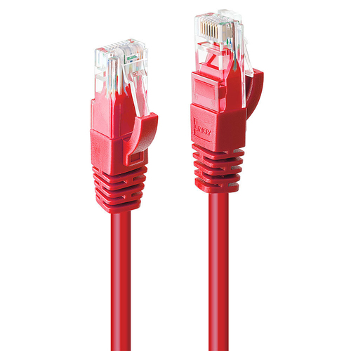 0.5M CAT6 U/UTP SNAGLESS GIGABIT NETWORK CABLE RED – Lindy