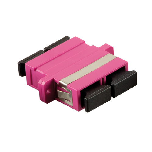 Fibre Adapter SC Duplex with flange, violet – LogiLink