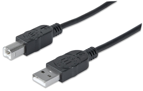 USB-A TO USB-B CABLE 3M- MALE/MALE 480MBPS (USB 2.0) BLCK – INTELLINET