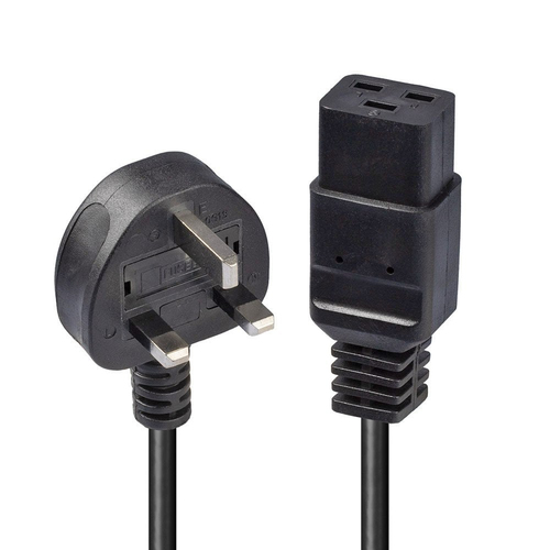 2M MAINS POWER CABLE 3 P PLUG TO IEC C19 – Lindy