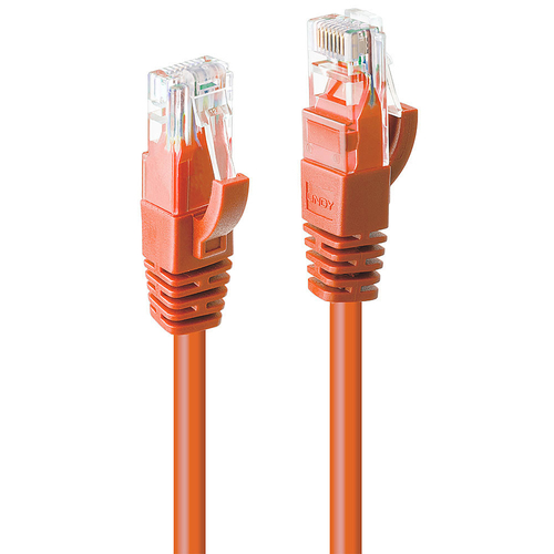 20M CAT6 U/UTP SNAGLESS GIGABIT NETWORK CABLE ORANGE – Lindy