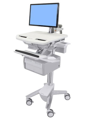 STYLEVIEW CART WITH LCD ARM TALL DOUBLE DRAWER – Ergotron