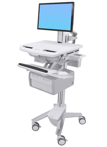 STYLEVIEW CART WITH LCD PIVOT TALL DOUBLE DRAWER – Ergotron