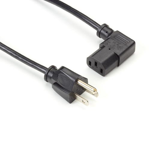 US RIGHT ANGLE POWER CORD 6 FT – Black Box