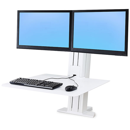 WORKFIT-S DUAL MONITOR REAR MOUNTG BRIGHT WHITE – Ergotron