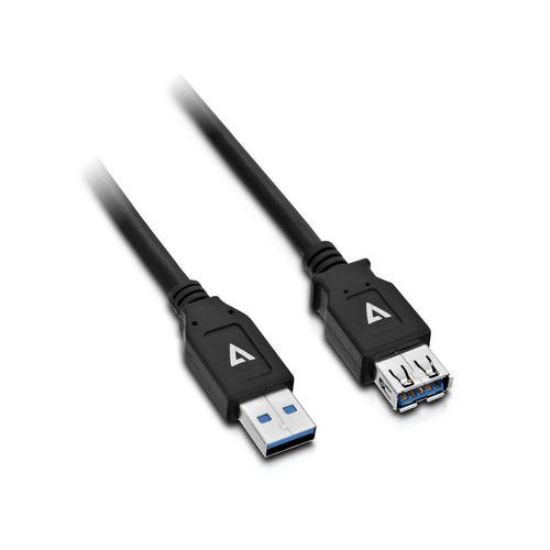 USB 3.2 GEN1 A EXT CABLE 2M BLK USB A DATA EXTENSION CABLE 5GBPS – V7