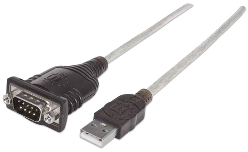 USB-A TO SERIAL CABLE 1.8M- PL-2303RA BLACK/SILVER POLYBAG – INTELLINET