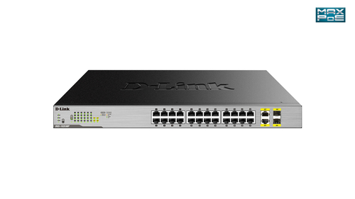 24-Port Desktop Gigabit PoE Switch with 2 x 100/1000Mbps Combo Ports – D-Link Systems