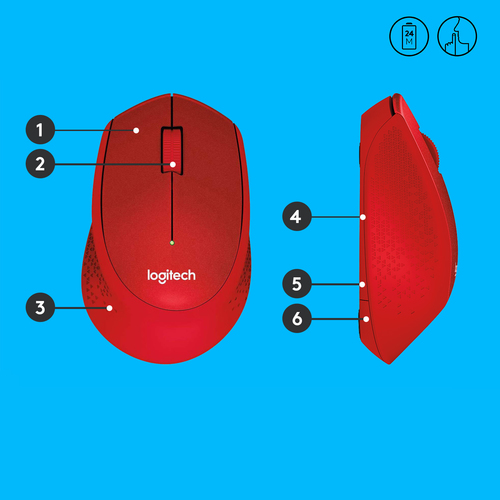 M330 SILENT PLUS IN-HOUSE/EMS EMEA RED RETAIL 2.4GHZ EXCL – Logitech