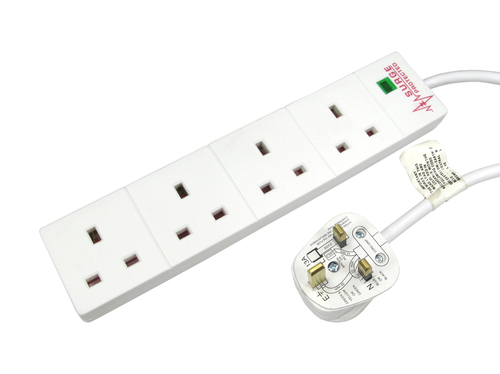 5M 4WAY MAINS EXT BLOCK SUR PROT-ROH – Cables Direct