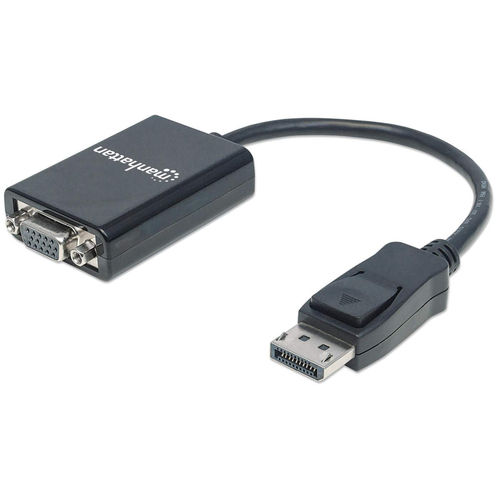 DISPLAYPORT TO VGA CABLE- 15CM MALE/FEMALE BLACK POLYBAG – INTELLINET