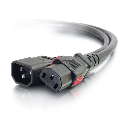 2ft / 0.6m Locking C14 to C13 10A 250V Power Cord Black Prevent accidental power cable disconnection from critical computer or server equipment – Legrand