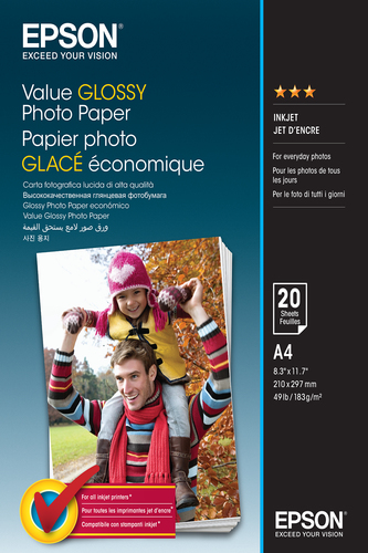 VALUE GLOSSY PHOTO PAPER A4 20SHEET – Epson