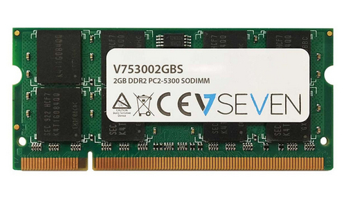 2GB DDR2 667MHZ CL5 NON ECC SO DIMM PC2-5300 1.8V LEG – V7