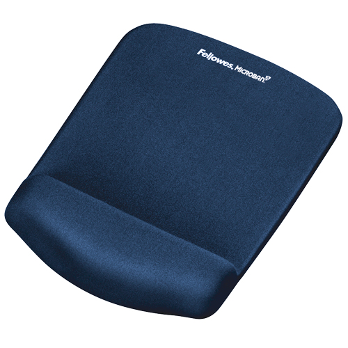 PLUSHTOUCH MOUSEPAD WRIST SUPPORT BLUE – Fellowes