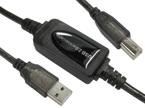 10M USB 2.0A M-B M ACTIV BOOSTER CAB – Cables Direct