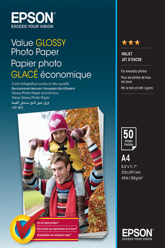 VALUE GLOSSY PHOTO PAPER A4 50SHEET – Epson