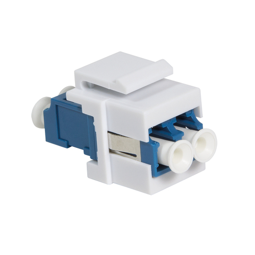 Keystone Coupler Fibre LC-Duplex Singlemode, blue/white – LogiLink