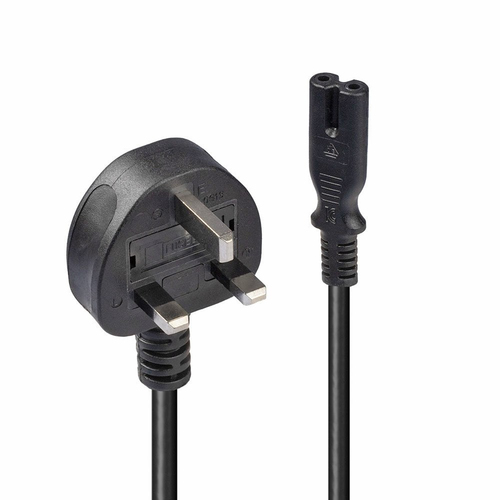 2M MAINS POWER CABLE UK 3 P PLUG TO IEC C7 – Lindy