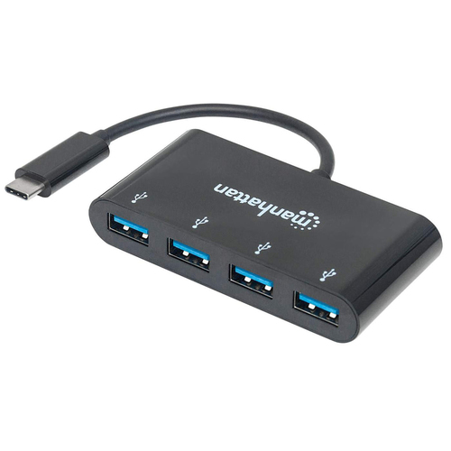 USB-C DOCK/HUB 4-PORT- 4X USB-A USB 3.0 BUS POWER BLACK – INTELLINET