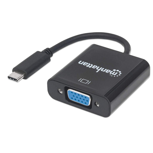 USB-C TO VGA CABLE 8CM- MALE/FEMALE 1920X1080P/60HZ BLAC – INTELLINET