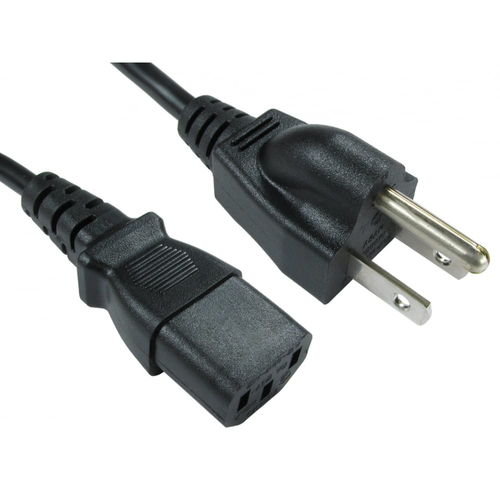 US Plug to IEC (C13) Mains Lead 2m – Cables Direct