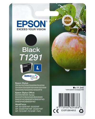 Singlepack Black T1291 DURABrite Ultra Ink – Epson