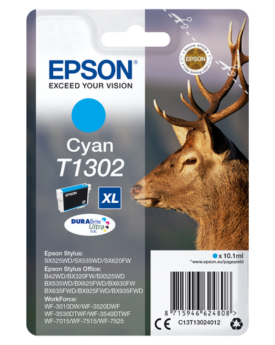 INK CARTR DURABRITE ULTRA CYAN F/BX320FW SX620FW SX525WD – Epson