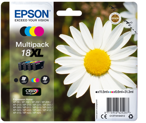 HOME INK CLARIA MULTIPK 4 COLOUR 18XL – Epson