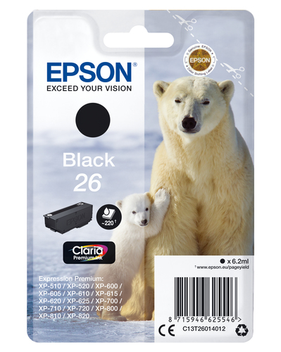 PREMIUM INK CLARIA BLACK 26 – Epson