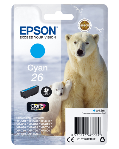 PREMIUM INK CLARIA CYAN 26 – Epson