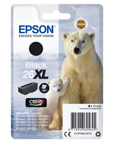 PREMIUM INK CLARIA BLACK 26XL – Epson