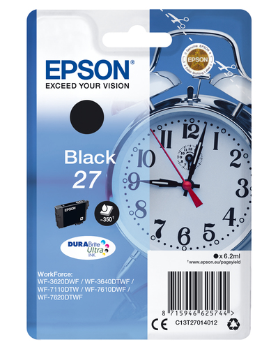 SGLPCK BLCK DURABRITEULTRAINK 27 K CARTR RS BLISTER PACK – Epson