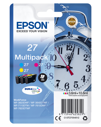 MULTIP3-COL DURABRITEULTRAINK27 CYAN.MAGENTA.YELLOW. RS BLIST – Epson
