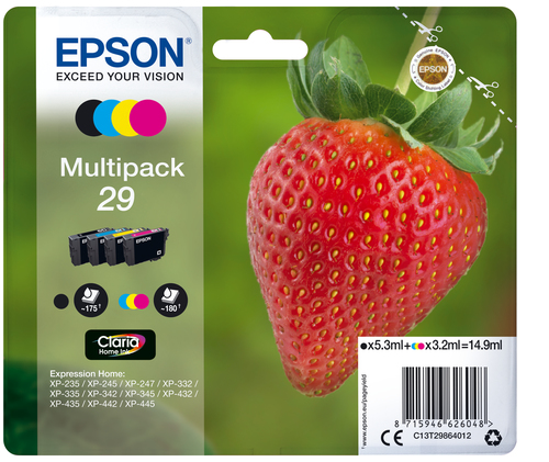MULTIPACK 4-COL.29 HOME INK BLCK/Y/CY/MG STANDARD – Epson