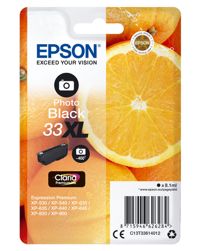 SGLPCK PHOTO BLCK 33XL PREM.INK PREM.K PHOTO BLCK STANDARD XL – Epson