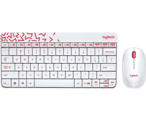 MK240 NANO WIRELESS KEYB./MOUSE WHITE/VIVID RED-TUR-2.4GHZ-EMEA – Logitech