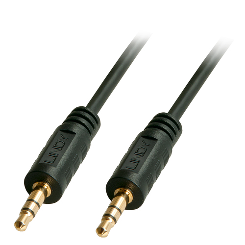 1M MULTIMEDIA AUDIO CABLE 3.5MM MALE / 3.5MM MALE – Lindy