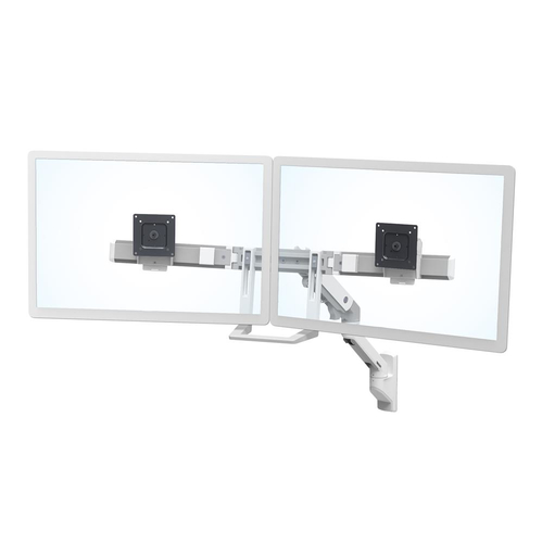 HX WALL DUAL MONITOR ARM WHITE – Ergotron